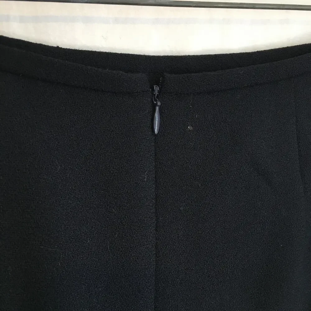 VTG Evan Picone 14 Pencil NAVY Skirt 100% wool Made in the USA Fully Lined
